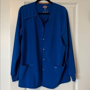 Dickies Blue Scrub Stretch Jacket